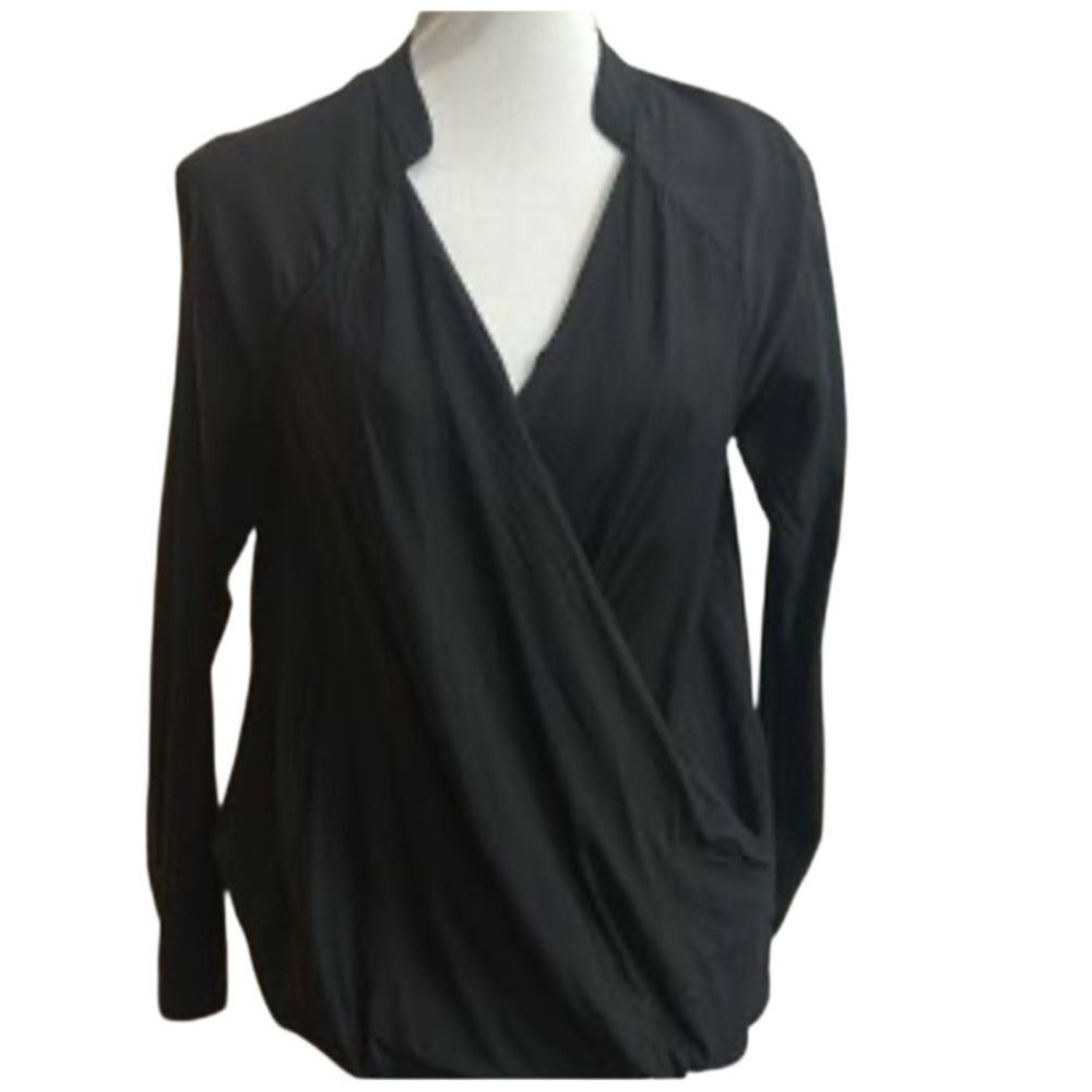 James Perse Classic Black cross front Top size 0 new with tags